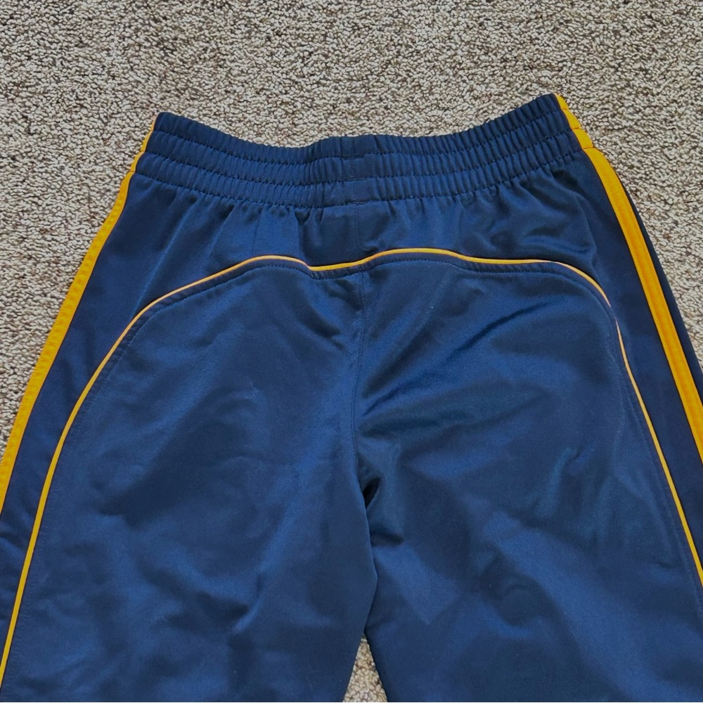 Adidas 3 Stripe Blue & Orange Activewear Track Pants Straight Leg Youth M 10/12 - Picture 9 of 14